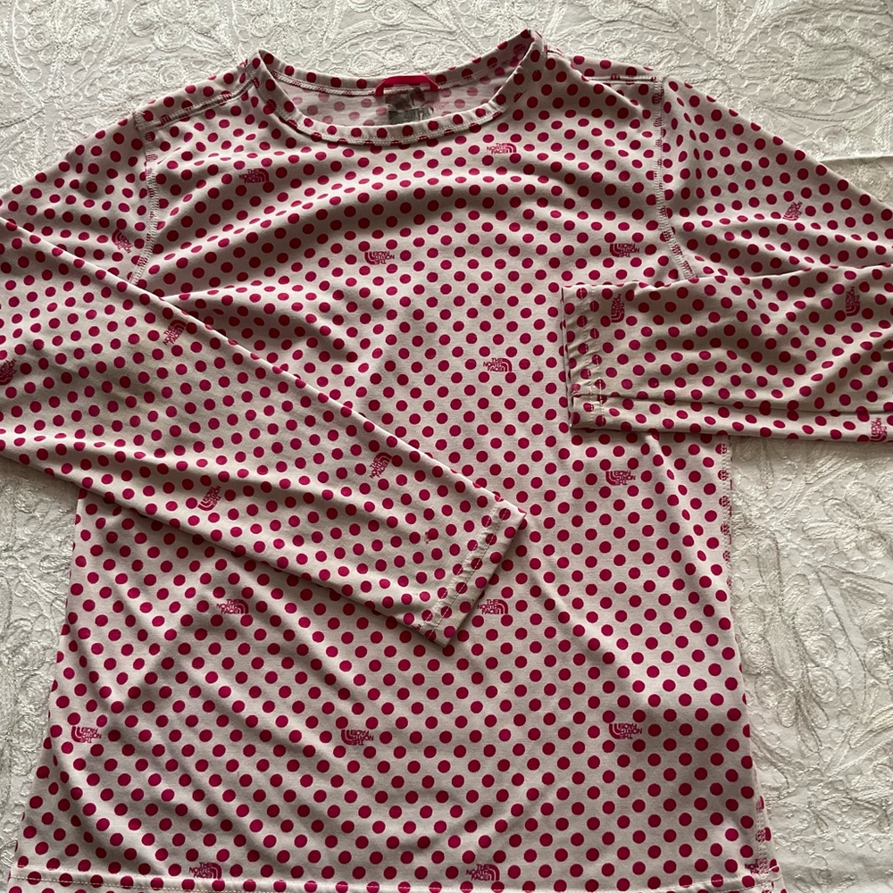 Play Condition The North Face Base Layer Long Sleeve Top Pink Polka Dot